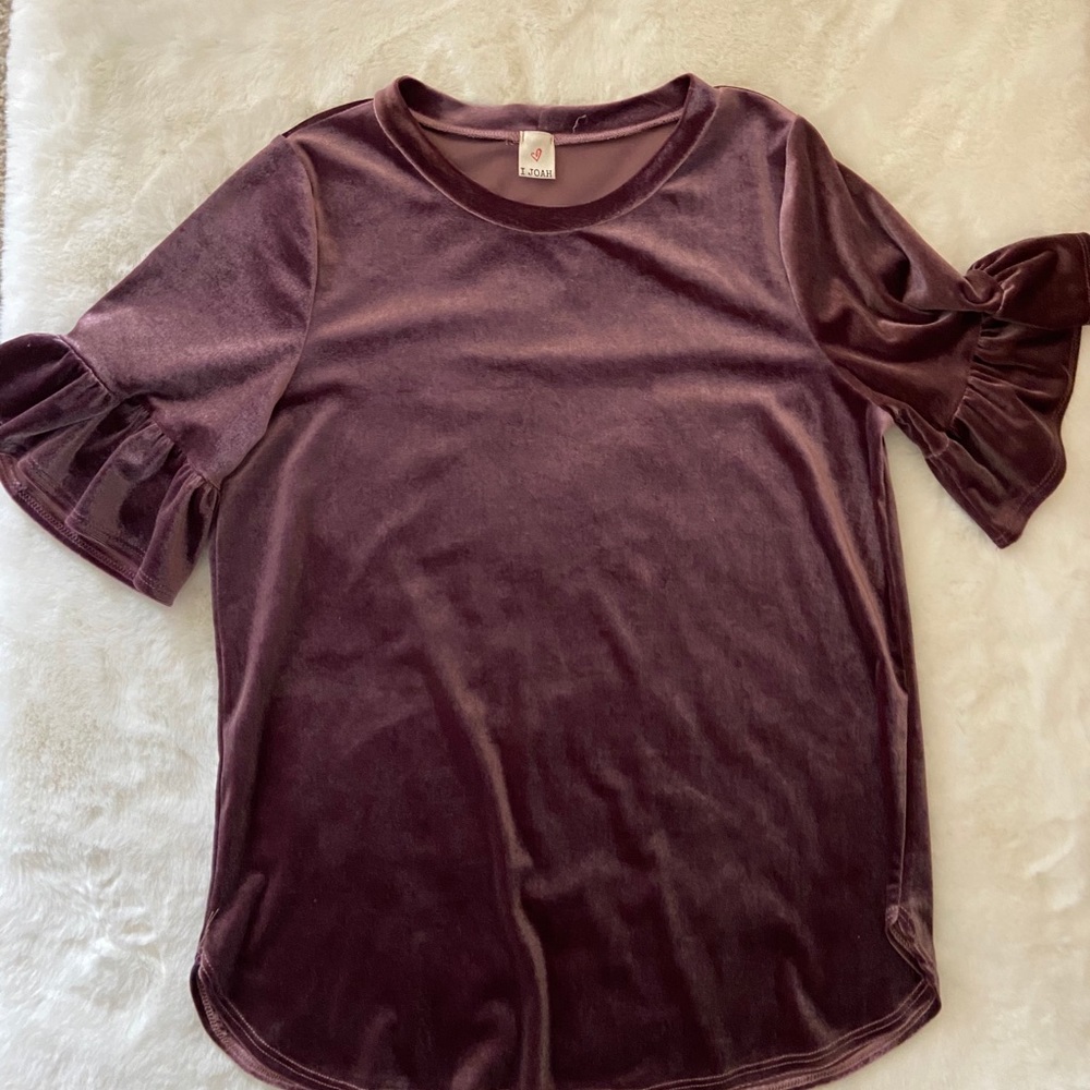 Purple, velvet blouse